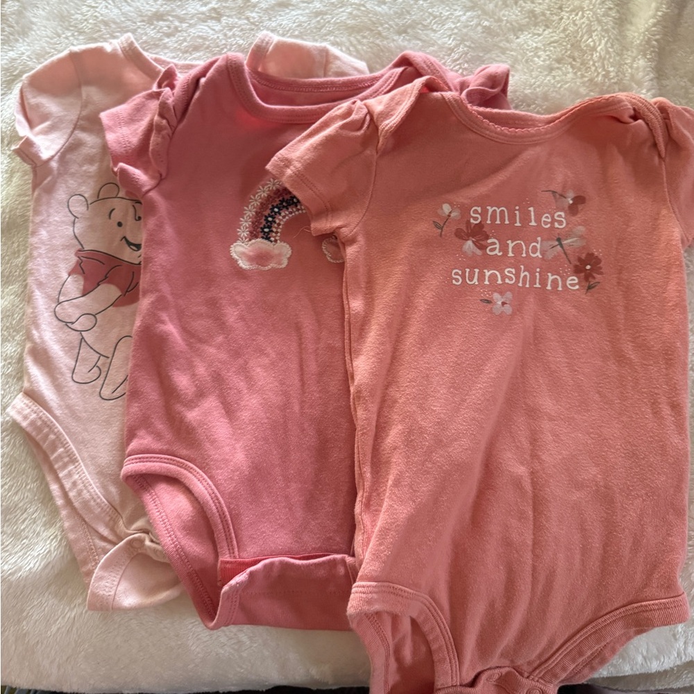 3 Baby Light Pink Bodysuit